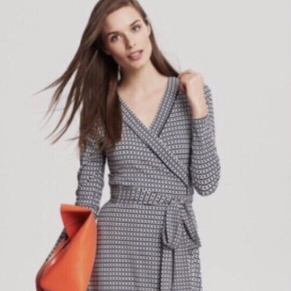 Banana Republic Geometric Print Wrap Dress - Picture 1 of 5